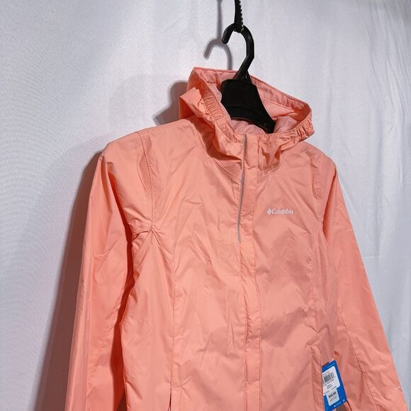 Columbia Girls Timber Pointe II Youth L Pink Omni- Tech Waterproof Jacket NWT - Picture 3 of 7